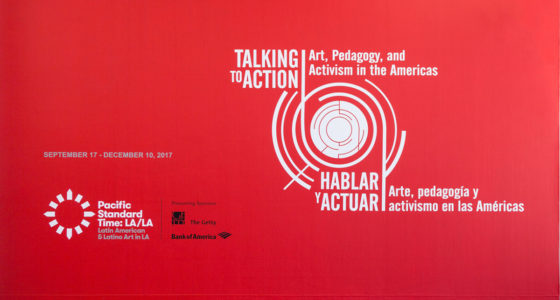 Talking to Action installation at Ben Maltz Gallery, Otis College of Art and Design